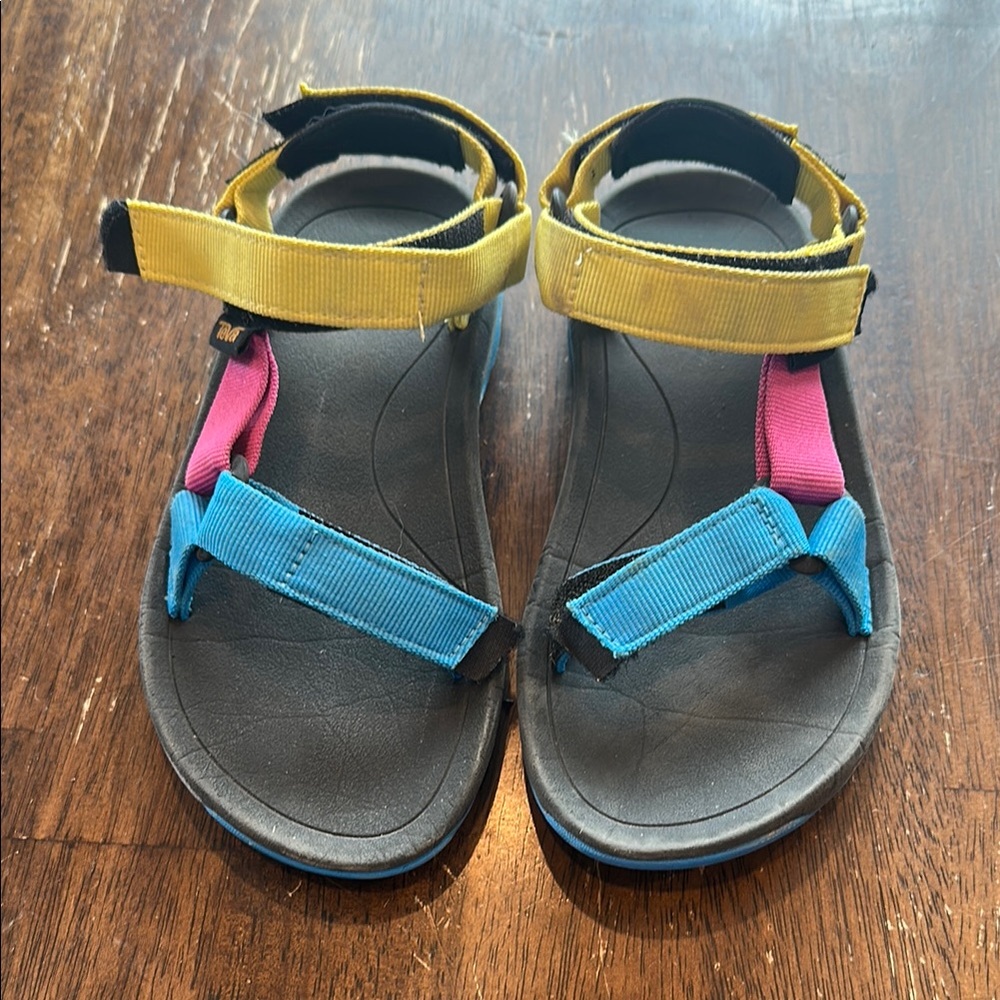 Teva Yellow and Pink kids Outdoor Sandals